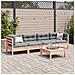 Set Divani Giardino 5 pz Cuscini Legno Massello Abete Douglas - Foto miniatura 3