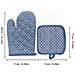 Set Di Guanti E Presine Per Forno A Microonde Da Cucina - Protezione Termica Darkblue - Foto miniatura 1