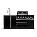 ® Blackback S8 Cucina Da Esterno, Barbecue A Gas Con Lavello, Acciaio Inox, Nero - Foto miniatura 1