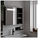 Armadietto Bagno con Specchio e LED Nero 60x13x52 cm - Foto miniatura 2