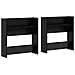 Armadi per scarpe da muro 2 pcs Rovere nero Legno multistrato - Foto miniatura 1