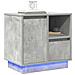 Armadio da Notte con 2 pcs Grigio cemento 50 x 34.5 x 50 cm. - Foto miniatura 3