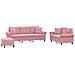 Set di Divani 3 pz con Cuscini Rosa in Velluto - Foto miniatura 1