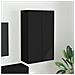 Mobile TV da parete Nero 59,5 x 31 x 100 cm Legno multistrato - Foto miniatura 2