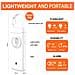 Allarme Di Sicurezza Personale Ricaricabile Da 130db Con Luce Led - Allarme Portachiavi Di Emergenza Anti-lupo White - Foto miniatura 2