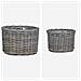 Cestino per Piante con archiviazione 2 pcs Grigio Rattan Kubu - Foto miniatura 4