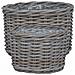 Cestino per Piante con archiviazione 2 pcs Grigio Rattan Kubu - Foto miniatura 5
