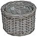 Cestino per Piante con archiviazione 2 pcs Grigio Rattan Kubu - Foto miniatura 9