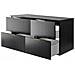 | Mobiletto 120cm | Nero opaco | L /H /D 120/57/46cm | Vassoio | Mobiletti da bagno, mobili da bagno, mobiletti da bagno - Foto miniatura 6
