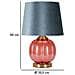 Lampada Da Tavolo Helene Ball In Vetro Rosso E Blu Con Paralume In Tessuto - Foto miniatura 6