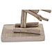 Fenicottero Decorativo In Legno Bianco E Naturale 31x9x56 Cm - Foto miniatura 4