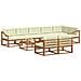Set di divani da esterno con cuscino 9 pcs Naturale e Crema - Foto miniatura 3