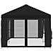Gazebo con pareti laterali 6 x 3 m Nero Poliestere e Acciaio - Foto miniatura 4