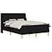 Struttura letto con materasso Nero 160 x 200 cm Poliestere - Foto miniatura 1