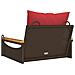 Panchina Dondolo con Cuscini Marrone 63x62x40 cm in Polyrattan - Foto miniatura 6