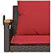 Panchina Dondolo con Cuscini Marrone 63x62x40 cm in Polyrattan - Foto miniatura 8