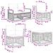 Set Divano da Giardino 11 pcs Grigio polyrattan - Foto miniatura 7