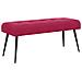 Panchina con bottoni imbottiti Rosso Vino 110 x 40 x 46 cm - Foto miniatura 1