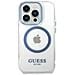 Guess Guhmp14xhtrmb Custodia Per Iphone 14 Pro Max 6,7 Blu /blu Con Outline In Metallo Magsafe - Foto miniatura 3