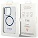 Guess Guhmp14xhtrmb Custodia Per Iphone 14 Pro Max 6,7 Blu /blu Con Outline In Metallo Magsafe - Foto miniatura 6