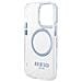 Guess Guhmp14xhtrmb Custodia Per Iphone 14 Pro Max 6,7 Blu /blu Con Outline In Metallo Magsafe - Foto miniatura 7