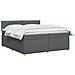 Letto box spring con materasso Grigio Scuro 200 x 200 cm - Foto miniatura 3