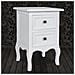 Comodino Stile Provenzale In Legno Con 2 Cassetti Bianco - Foto miniatura 4