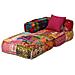 Divano Letto Modulare A 4 Posti In Tessuto Patchwork - Foto miniatura 8