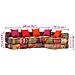 Divano Letto Modulare A 4 Posti In Tessuto Patchwork - Foto miniatura 10