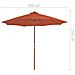 Ombrellone Da Esterni Con Palo In Legno 300 Cm Terracotta - Foto miniatura 7