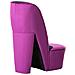 Poltrona A Forma Di Scarpa Con Tacco In Velluto Viola - Foto miniatura 3