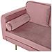 Chaise Longue In Velluto Rosa Sinistra Miramas - Foto miniatura 12