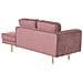 Chaise Longue In Velluto Rosa Sinistra Miramas - Foto miniatura 5