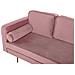 Chaise Longue In Velluto Rosa Sinistra Miramas - Foto miniatura 8