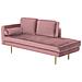 Chaise Longue In Velluto Rosa Sinistra Miramas - Foto miniatura 3