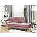 Chaise Longue In Velluto Rosa Sinistra Miramas - Foto miniatura 4