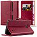 Custodia Compatibile Con Nokia Lumia 640 In Rosso Vinaccia - Coperchio Protettiva Con Chiusura Magnetica, Funzione Stand E Tasca Per Le Carte - Foto miniatura 1