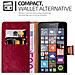 Custodia Compatibile Con Nokia Lumia 640 In Rosso Vinaccia - Coperchio Protettiva Con Chiusura Magnetica, Funzione Stand E Tasca Per Le Carte - Foto miniatura 2