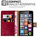 Custodia Compatibile Con Nokia Lumia 640 In Rosso Vinaccia - Coperchio Protettiva Con Chiusura Magnetica, Funzione Stand E Tasca Per Le Carte - Foto miniatura 5