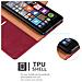 Custodia Compatibile Con Nokia Lumia 640 In Rosso Vinaccia - Coperchio Protettiva Con Chiusura Magnetica, Funzione Stand E Tasca Per Le Carte - Foto miniatura 6