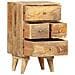 Comodino 36x30x60 Cm In Legno Massello Di Mango - Foto miniatura 7