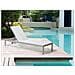 Lettino Da Giardino In Alluminio E Textilene Bianco Fossato - Foto miniatura 7