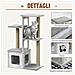 Albero Tiragraffi Per Gatti Multi-livello, Cuccia E Corde In Iuta, Grigio - Foto miniatura 7