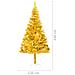 Albero Di Natale Artificiale Con Supporto Oro 240 Cm Pet - Foto miniatura 2