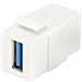 Usb 3.0 Keystone Module Female / Female Color White - Foto miniatura 1