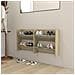 Scarpiere Muro 2 Pz Rovere Sonoma 60x18x60 Cm In Truciolato - Foto miniatura 1