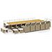 Set Da Pranzo Per Giardino 19 Pz Con Cuscini Polyrattan Beige - Foto miniatura 1