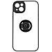 Cover Iphone 14 Bimateria Anello Metallico Supporto Nera - Foto miniatura 1