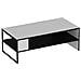 Tavolino Concord - Basso - Con Ripiani - Da Soggiorno - Bianco, Nero In Truciolare Melaminico, Metallo - 120 X 45 X 60 Cm - Foto miniatura 1
