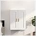 Mobile A Parete Bianco 69,5x32,5x90 Cm In Legno Multistrato - Foto miniatura 1